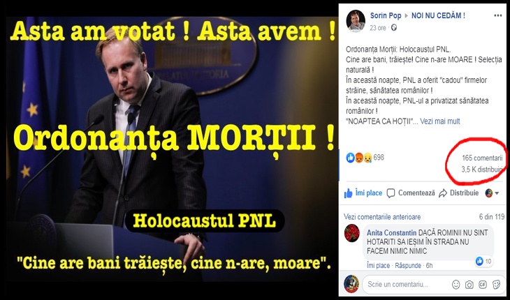 Românii i-au dat un nume sinistru OUG a PNL pentru "privatizarea" sănătății: "Ordonanța MORȚII!", Foto: facebook.com/sorinpop.azs