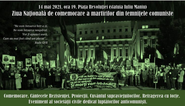 14 mai – în Piața Revoluției! Martirii temnițelor comuniste vor fi comemorați și anul acesta!