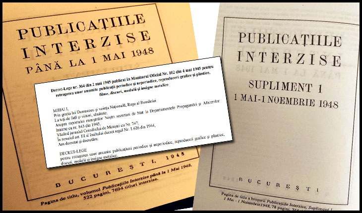 2 Mai 1945: Se repetă vremurile? În 1945 era dat decretul-lege Nr. 364 pentru retragerea unor publicații periodice și neperiodice, peste 2.000 de titluri