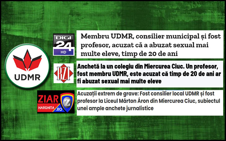 Catastrofele UDMR: Eleve abuzate sexual timp de 20 de ani de un membru UDMR, consilier municipal și PROFESOR