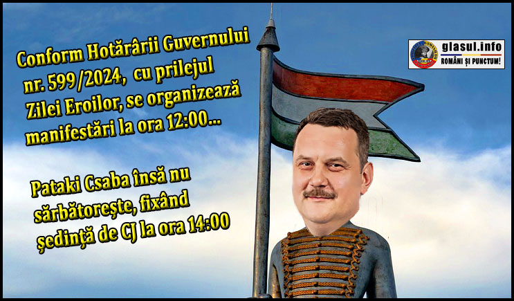 SFIDARE! Președintele CJ Satu Mare, Pataki Csaba, nu sărbătorește Ziua Eroilor! Preferă ședință de CJ