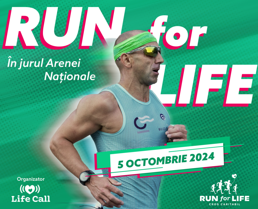 Aleargă pentru viață la RUN FOR LIFE – Ediția a III-a, 5 octombrie 2024