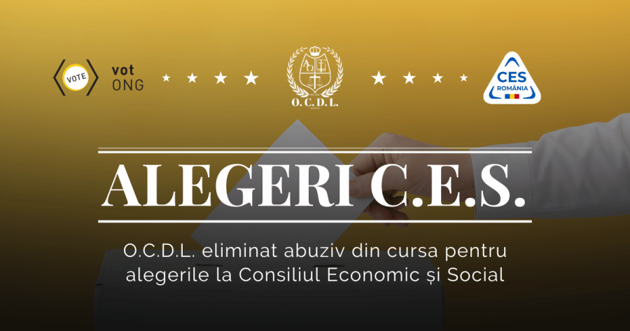 O.C.D.L. eliminat abuziv din cursa pentru alegerile pentru C.E.S.