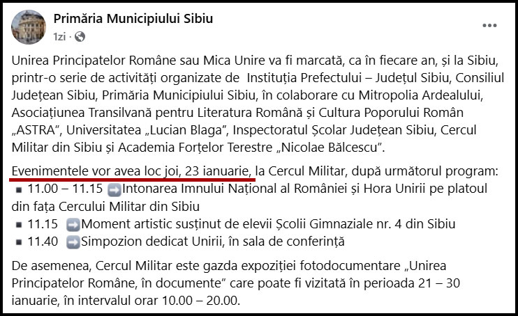 De peste zece ani ANTIROMÂNISMUL ne vine de la Sibiu!, Foto: Facebook/ Primăria Municipiului Sibiu