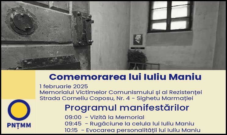 1 februarie 2025 - Comemorarea lui Iuliu Maniu la Sighet, Foto: Facebook / PNT Maniu-Mihalache