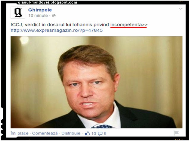 Ghimpele – ICCJ, verdict in dosarul lui Iohannis privind incompetenta