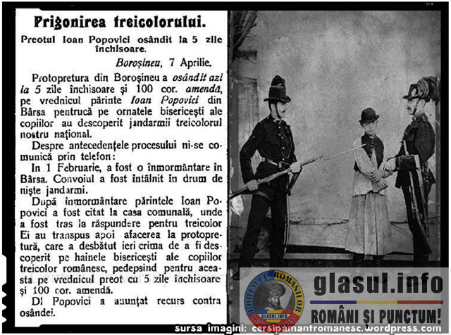 31 Ianuarie 1911 – Jandarmii unguri dau năvală peste o nuntă din Năsăud, sfâșiind „steagul miresei” pentru că era alcătuit din năframe roșii, galbene și albastre