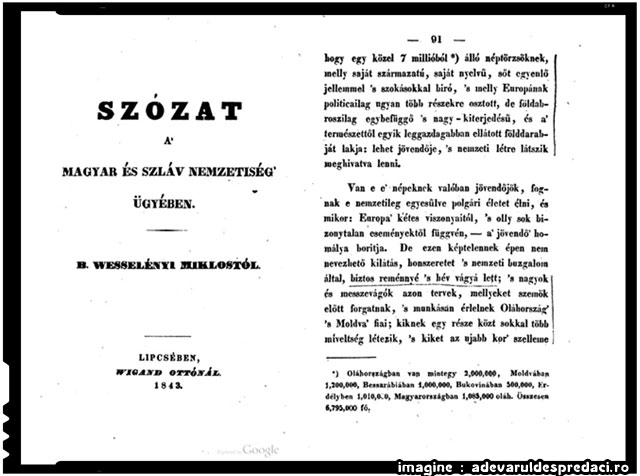 DEZVALUIRI: Ungaria avea un milion de vlahi in sec. XIX. Azi ar trebui sa aiba 2-3 milioane de cetațeni cu radacini romanești, din pacate maghiarizați – Adica vreo 25% din populația actuala a Ungariei.