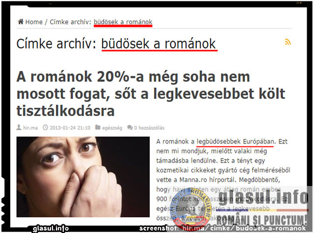 Ungurii despre romani: "Sunt imputitii Europei!", sursa : screenshot hir.ma