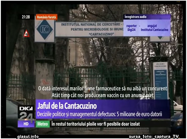 Cine vrea distrugerea Institutului Cantacuzino? Ce nu vor sa arate televiziunile despre vaccinuri?
