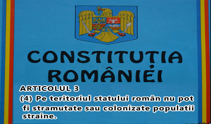 Opriti-va imbecililor! Constitutia Romaniei interzice stramutarea sau colonizarea unor populatii straine pe teritoriul Romaniei!