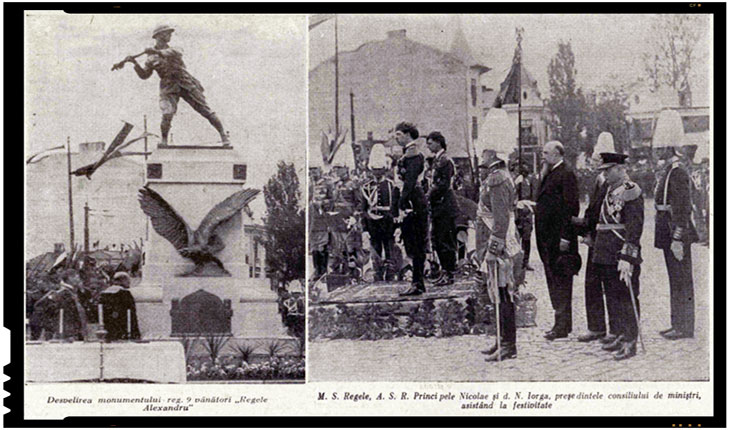La 22 mai 1931 avea loc dezvelirea Monumentului Regimentului 9 Vânători