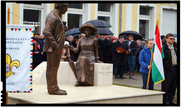 Se intâmplă in România: dezvelire grup statuar la Carei fără steag românesc!, Foto: facebook.com/pg/buletindecarei.ro