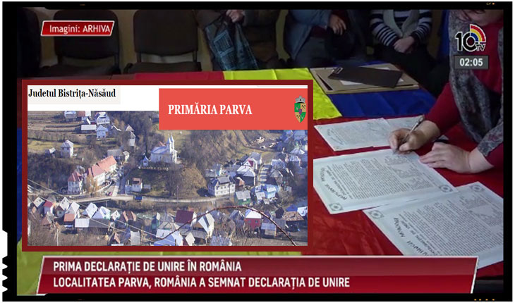 Moment istoric! Prima localitate din România care a votat Declaratia de Unire este comuna Parva din judeţul Bistriţa-Năsăud