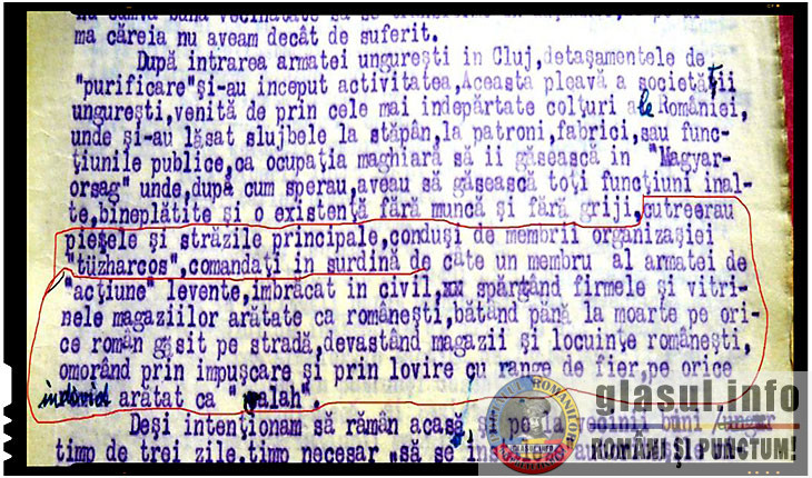 Document scris in 1941 de profesorul Ioan Văleanu, refugiat din Cluj la Turda, Foto: stirea.wordpress.com