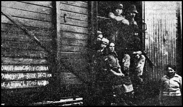Tren cu refugiați și expulzați români din 1940, din Transilvania de Nord