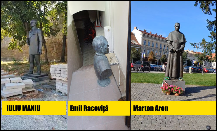 Boc la fel de antiromân ca și Bolojan! Statuile românești prin pivnițe sau prin moloz, statuile ungurești puse în valoare!