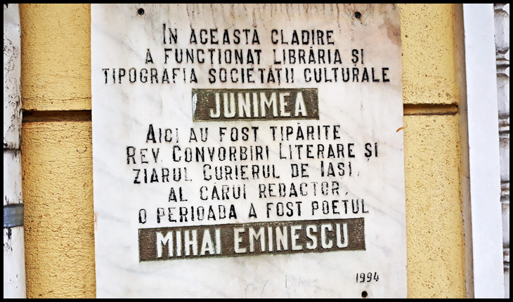 Clădirea din Iași unde a funcționat librăria și tipografia Societății culturale Junimea