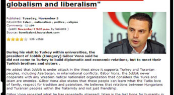 Gabor Vona, Jobbik : “Islamul este ultima speranta pentru umanitate in intunericul globalismului si liberalismului”
