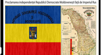 La 24 ianuarie 1918 Republica Democrata Moldoveneasca isi proclama independenta fata de Imperiul Rus