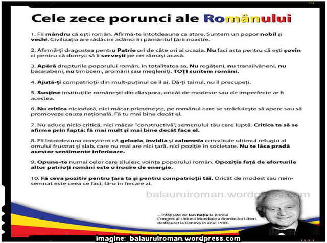 Cele 10 porunci ale exilului românesc, sursa imagine: balaurulroman.wordpress.com