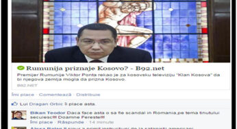 Sarbii despre intentia lui Ponta de a recunoaste Kosovo: ” Afacere tiganeasca!”