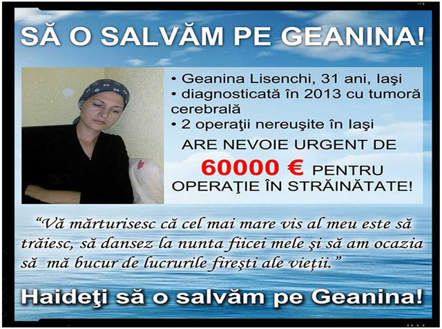 Caz umanitar: „Geanina, o tanara mamica din Iasi, are nevoie de ajutorul tau!”