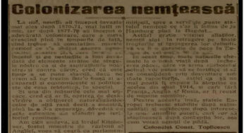 Cum era vazuta “colonizarea nemteasca” la inceputul secolului XX