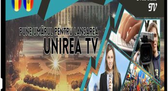 Pune si tu umarul pentru lansarea UNIREA TV, prima televiziune unionista din Republica Moldova