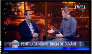 Dragos Patraru s-a tinut de cuvant si ofera publicitate in valoare de 50.000 de Euro firmei Lactate Bradet, foto: captura TVR 1