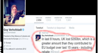 GUY VEHOFSTADT: “Marea Britanie a pierdut in ultimele opt ore 350 de miliarde de dolari, o suma mai mare decat contributia la bugetul UE in ultimii 15 ani”