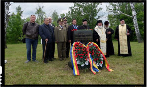 Inaugurarea monumentului comemorativ românesc din Lebedian, Regiunea Lipeţk, Foto: gorod48.ru