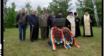 Inaugurarea monumentului comemorativ românesc din Lebedian, Regiunea Lipeţk