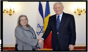Teodor Meleșcanu, ministrul afacerilor externe, a intalnit-o azi pe ambasadoarea statului Israel, Foto: mae.ro