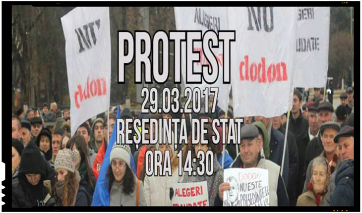 Protest anti Dodon in Republica Moldova, Foto: facebook.com/unirea.odip/
