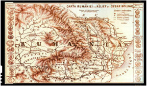 ROMÂNIA ÎN CUMPĂNA VREMII, Harta României, datată 1855, realizată de Cezar Bolliac