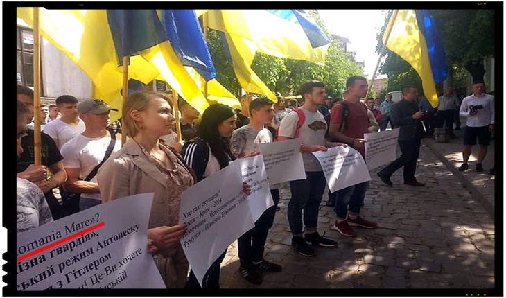 Românii din Ucraina: „În pofida toleranţei românilor băştinaşi și a sprijinului României pentru Ucraina,  naţionaliştii ucraineni au pichetat din nou sediul Consulatului General al României la Cernăuţi „