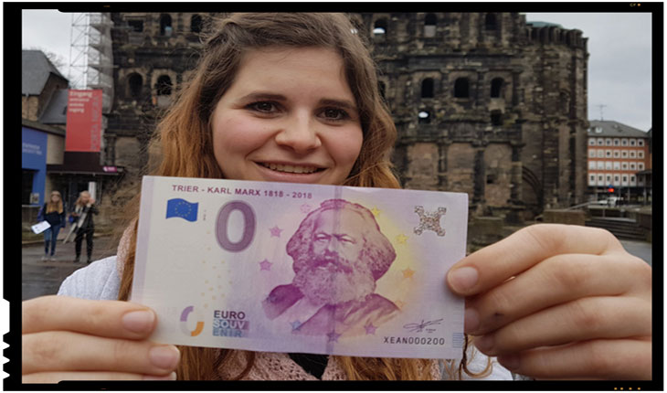 In Germania continua promovarea bolșevismului: s-au emis bancnote suvenir de zero Euro pentru a celebra 200 de ani de la nașterea lui Karl Marx