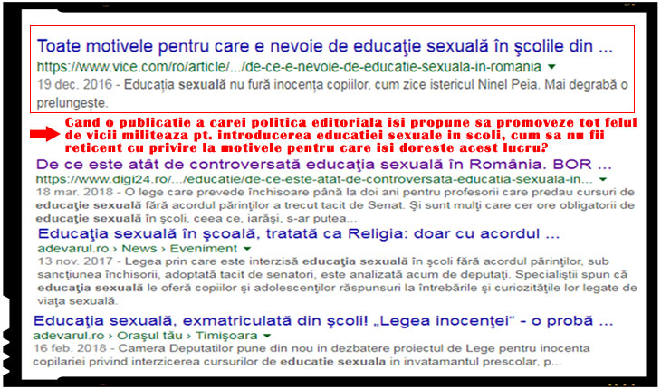 Presa din Romania pusa in slujba promovarii dorintei arzatoare a neomarxistilor: introducerea educatiei sexuale in scoli