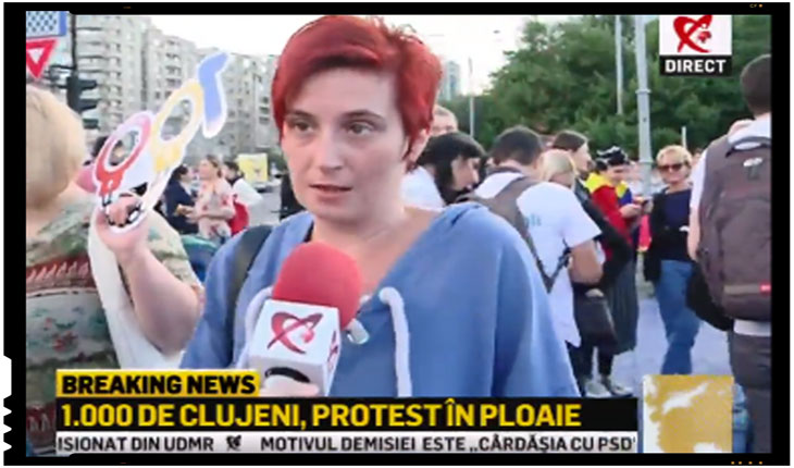 Cine a lăsat #rezistenții în stradă? O protestatară euforică recunoaște că Dragnea este condamnat politic!, Foto: captura video Realitatea TV