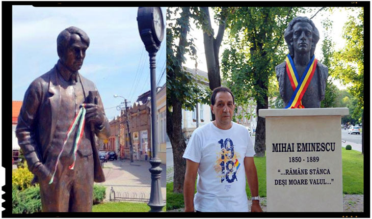 Replică patriotică la Carei: câte o panglică tricoloră a fost amplasată și pe statuile românești, Foto: buletindecarei.ro