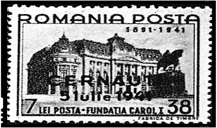 La 5 iulie 1941 Armata Română a eliberat orașul Cernăuți, Foto: Timbru dedicat eliberării Cernăuțiului
