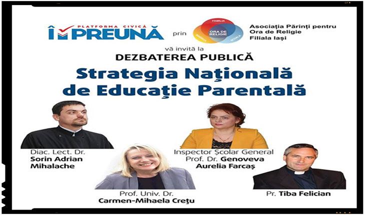 Din aberațiile Strategiei naționale de educație parentală: „Familia în societatea actuală are nevoie din ce în ce mai mult de SPRIJIN EXTERN pentru a se adapta acestor cerințe”!?, Foto: facebook.com/AporIasi/