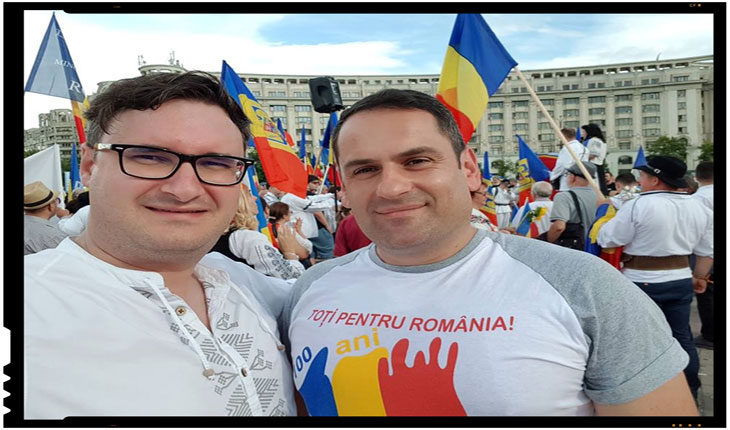 Un maghiar din România a participat la marșul de protest împotriva oficializării limbii maghiare în administrația românească, Foto: facebook.com/valeriu.szilvassy