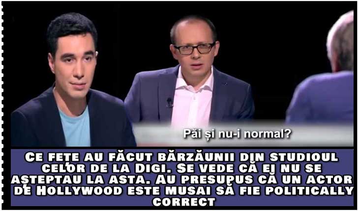Propaganda de la DIGI pusă în dificultate și speriată de declarația de normalitate a actorului Marcel Iureș, Foto: captura TV DIGI 24