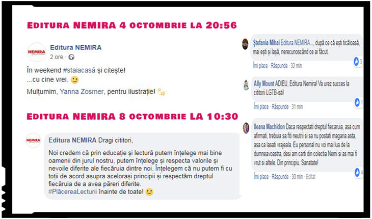 Exclusiv! După ce a instigat la boicot, Editura Nemira are parte de efectul bumerang!