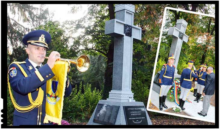În oraşul Worms din Germania a avut loc inaugurarea Monumentului eroilor români din Primul Război Mondial, Foto: Facebook / Oficiul National pentru Cultul Eroilor