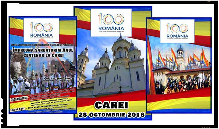 Centenarul Marii Uniri sărbătorit la Carei printr-un eveniment de excepție pe 28 octombrie