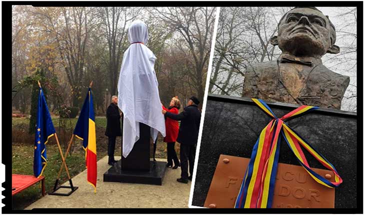 Aleea Fauritorilor Marii Uniri din parcul Constantin Stere s-a îmbogățit cu bustul lui Iancu Flondor, Foto: facebook.com/ludmila.sfirloaga