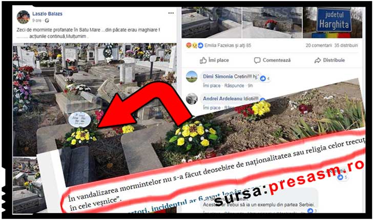 Dezinformare și instigare la ură după profanarea unor morminte la Satu Mare, Foto: presasm.ro